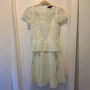 Banana Republic Geo lace peplum dress